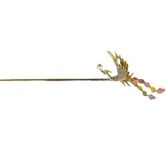 New Rainbow Fire Phoenix Hair Pin - Multicoloured Chinese Chopstick Style