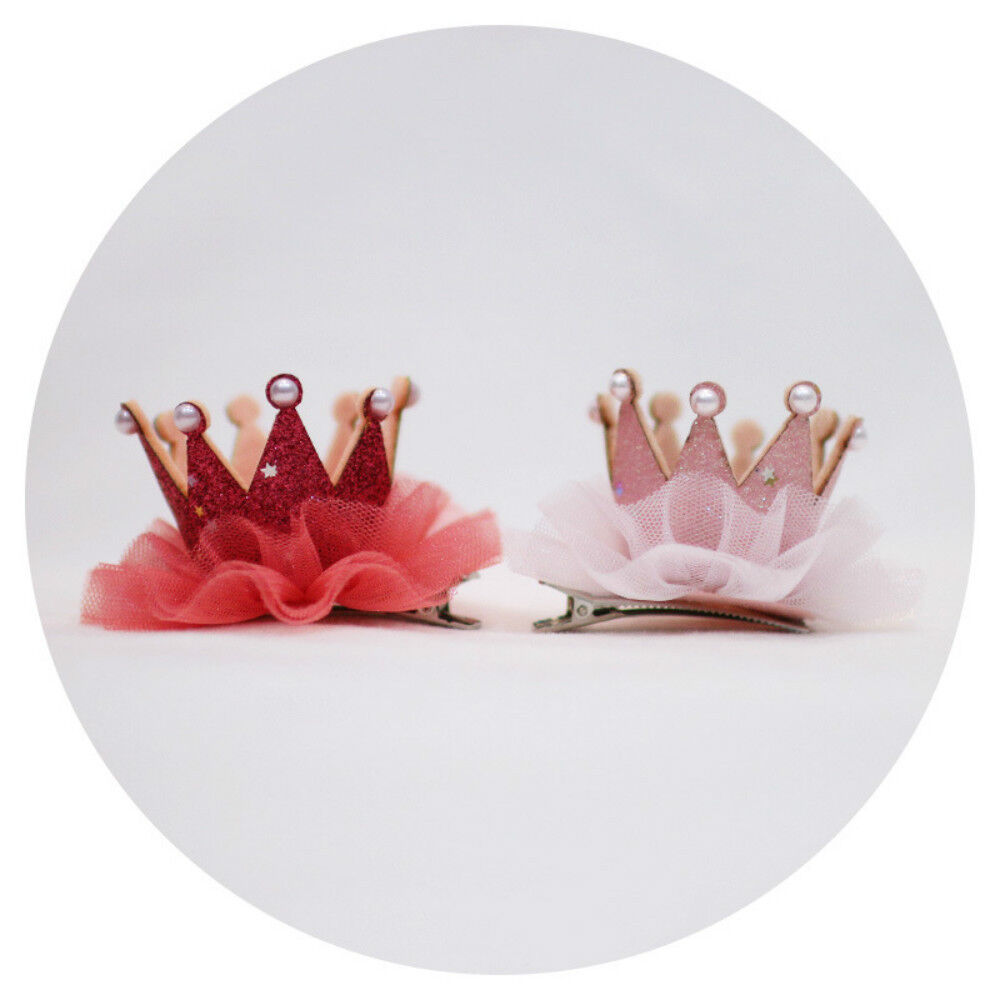 NEW Oh My Princess Girls Crown Glitter Adorable Hair Clippers Accessories ghair