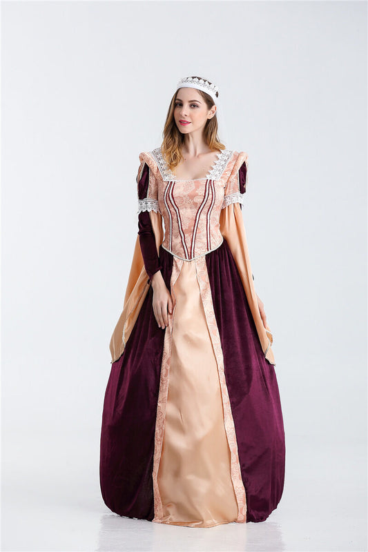 Ladies Womens British Gothic Classic Medieval Renaissance Gown Dress Maid Marion