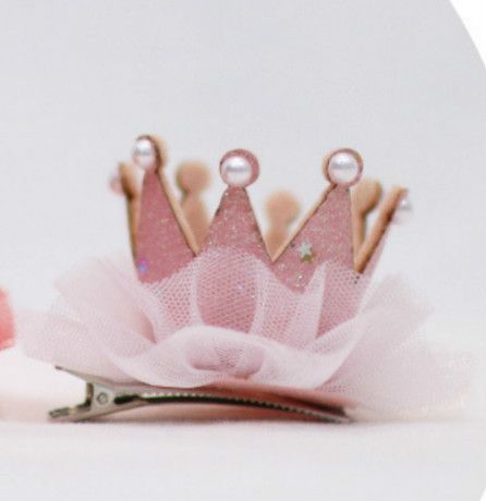 NEW Oh My Princess Girls Crown Glitter Adorable Hair Clippers Accessories ghair