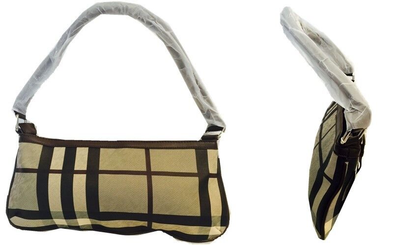 New Gorgeous Ladies Womens Tartan Artificial Leather Small Handbag