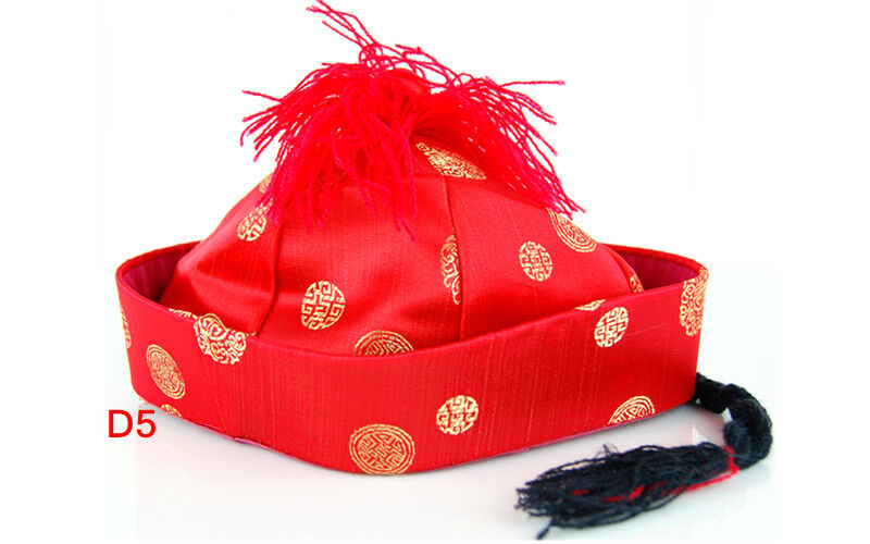 New Chinese Japanese Oriental Qing Dynasty Prince Boys Ponytail Attached Hat