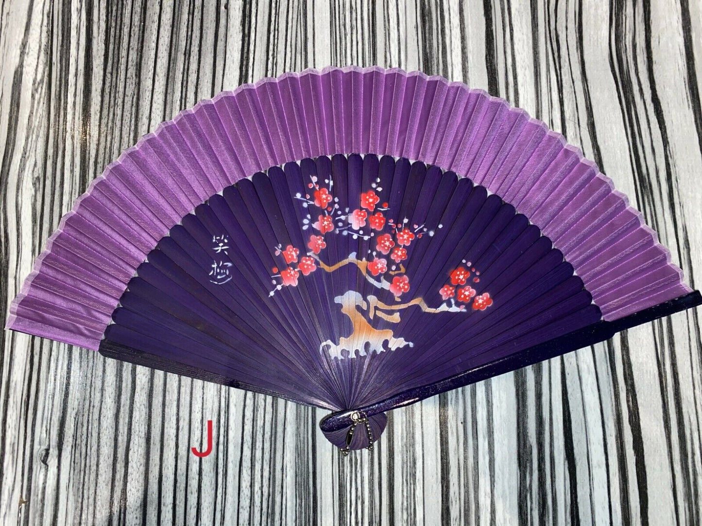 New Chinese Japanese Oriental Cherry Tree Wood Hand Fan ccfan97