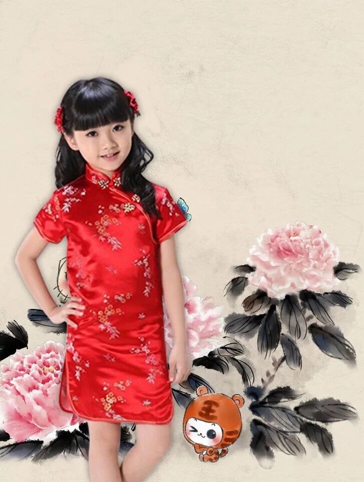 Cheongsam dress kids hotsell