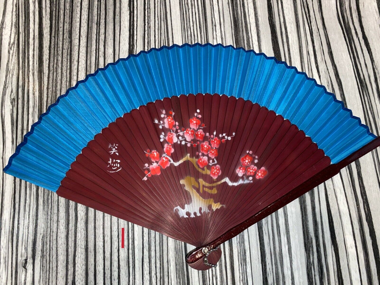 New Chinese Japanese Oriental Cherry Tree Wood Hand Fan ccfan97